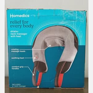 Shiatsu Neck Massager with Heat Integrated Deep-Kneading Comfort Flex - Homedics